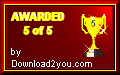 WinCounter five-star award from Download2You